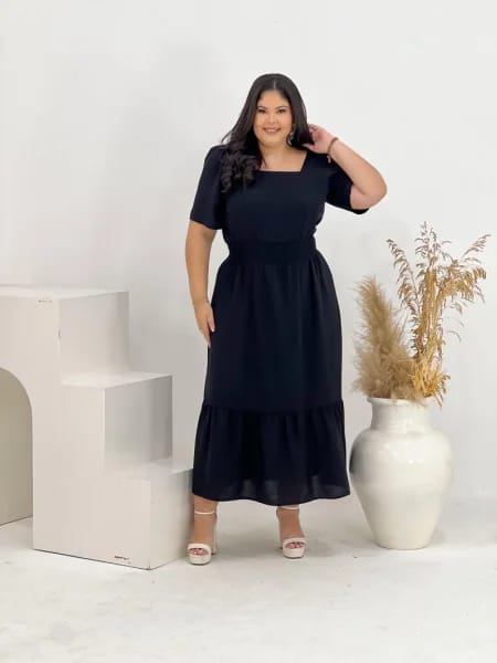 Vestido Longo Evangélico em Duna 🌸